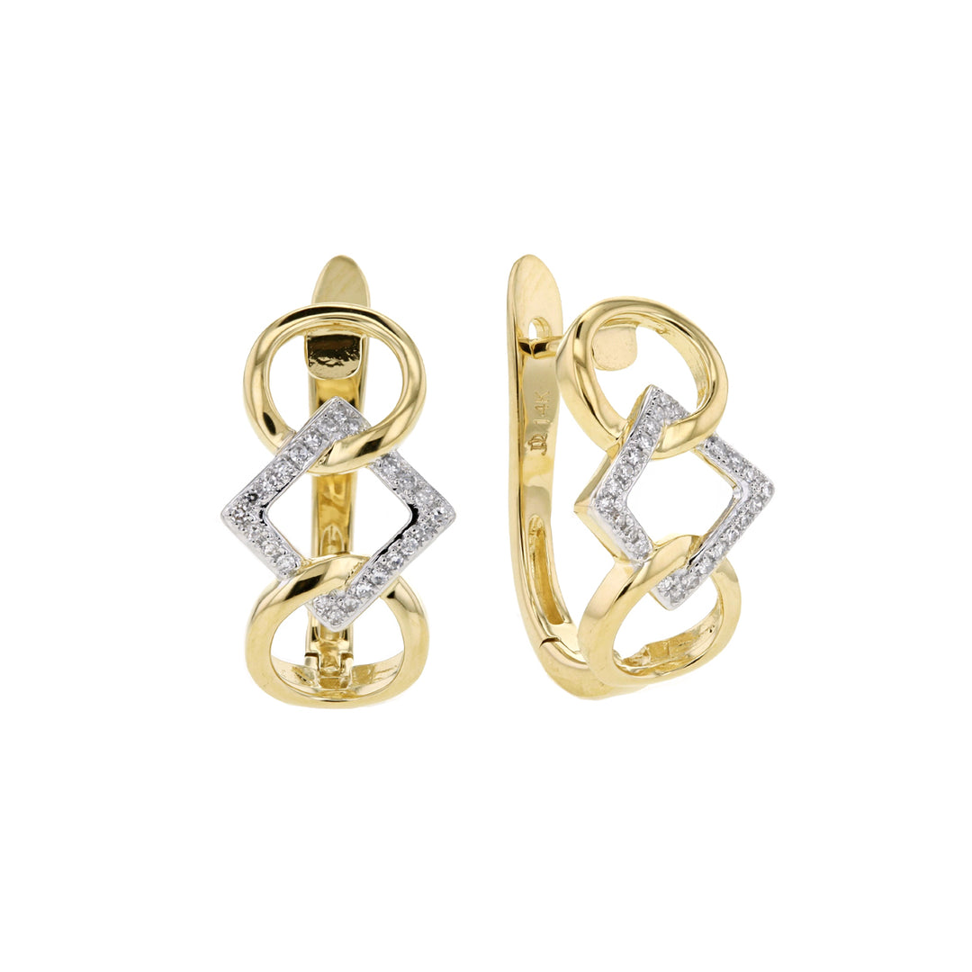 EMBRACE THE DIFFERENCE® Linear 14kt Yellow Gold Hoop Earrings
