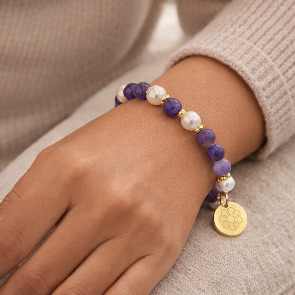Embrace the Difference® Amethyst & Pearl Bracelet