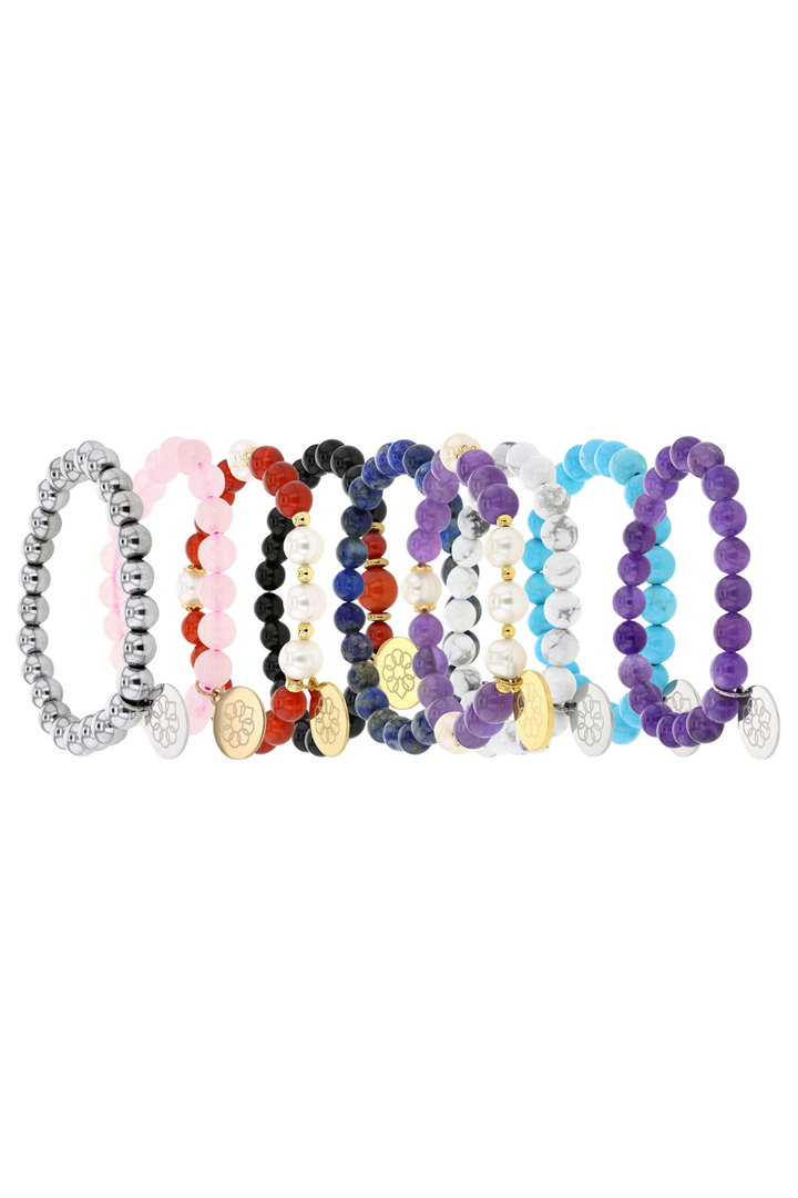 Gemstone Beaded Stretch Bracelet
