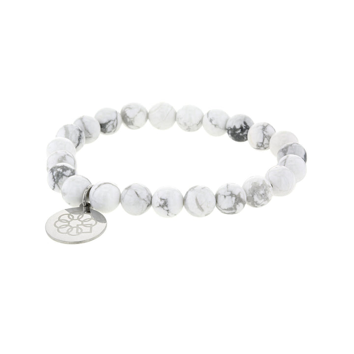 Embrace The Difference® White Howlite 8mm Gemstone Stretch Bracelet