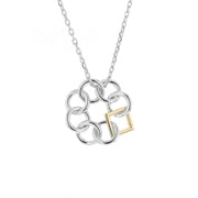 EMBRACE THE DIFFERENCE®STERLING SILVER & 14kt YELLOW GOLD TWO TONE MINI PENDANT