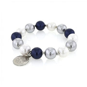EMBRACE THE DIFFERENCE®, MOTHER OF PEARL MATTE BRACELET IN - BLUE