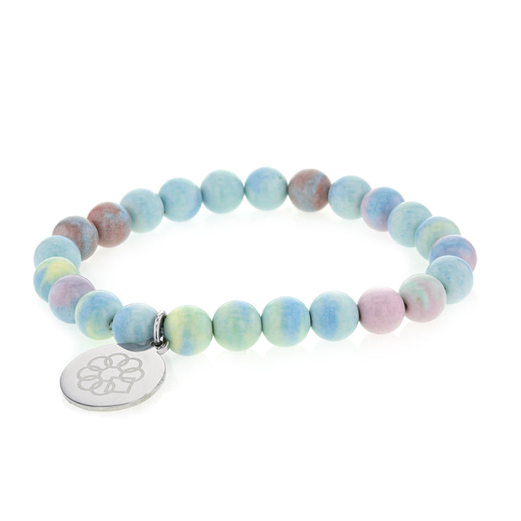 Embrace the Difference® Alashan agate gemstone stretch Bracelet