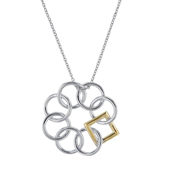 Embrace the Difference® REFINED CLASSIC STERLING SILVER AND 14KT Y/G PENDANT