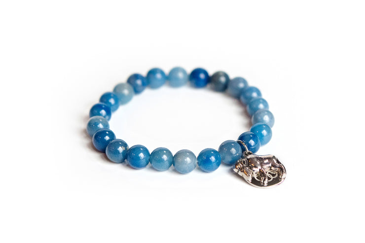 Buffalo Embrace the Difference® Blue Aventurine Gemstone Stretch Bracelet