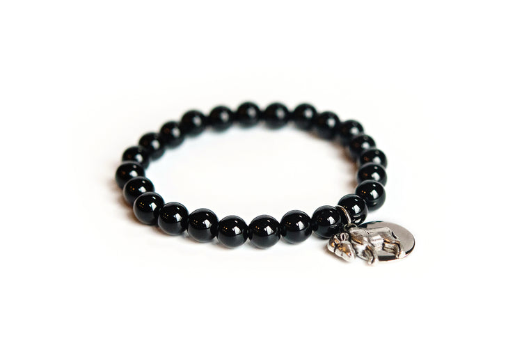 Buffalo Embrace the Difference® Black Onyx Gemstone Stretch Bracelet