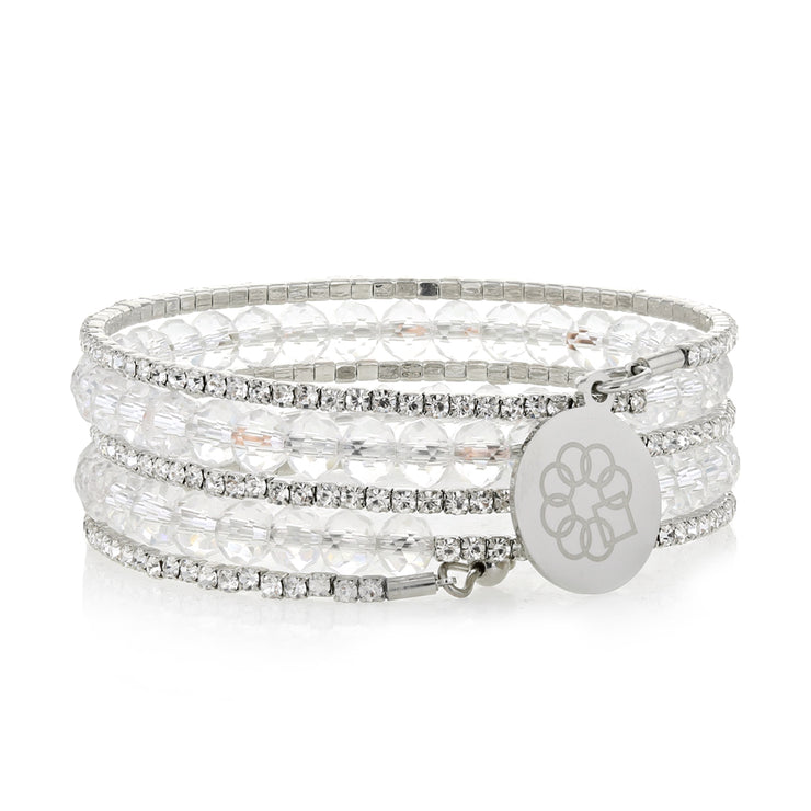 Embrace the Difference® Sparkling Wrap Bracelet - Clear Beads