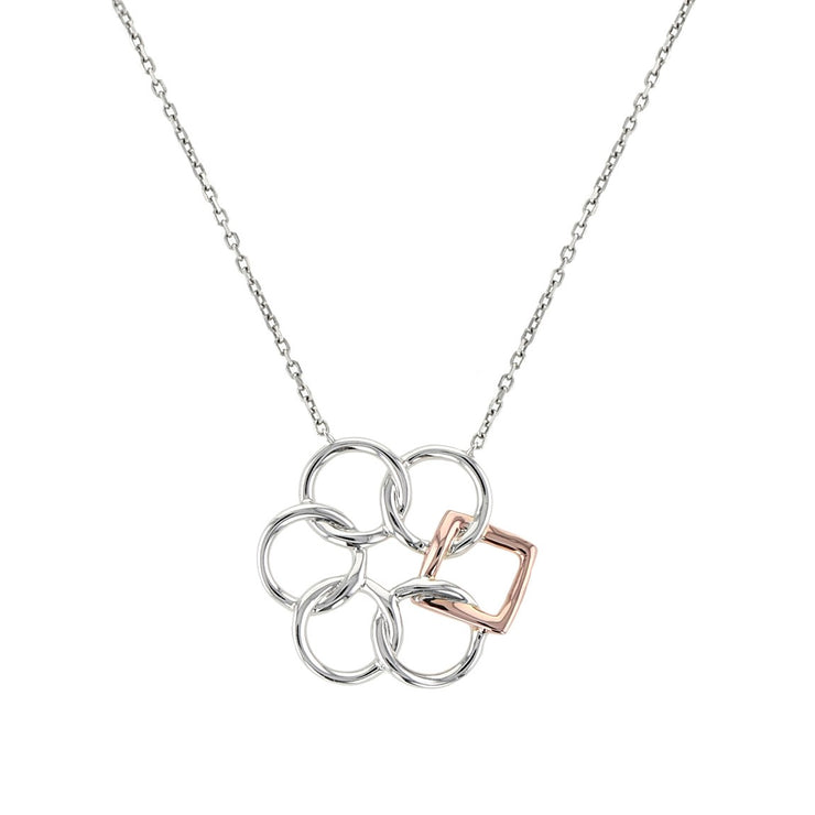 Embrace the Difference® Simply Classic Pendant - Sterling Silver & 14kt Rose Gold