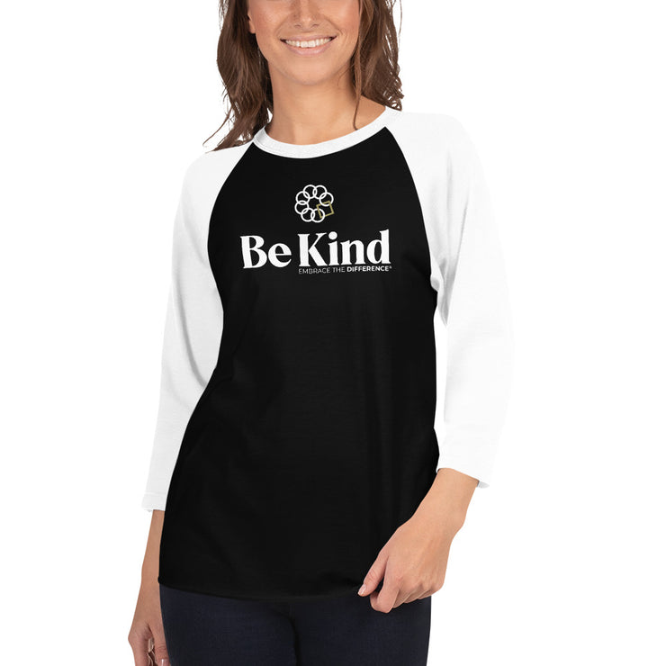 Embrace the Difference® 3/4 sleeve raglan Designed to Be Kind™ shirt
